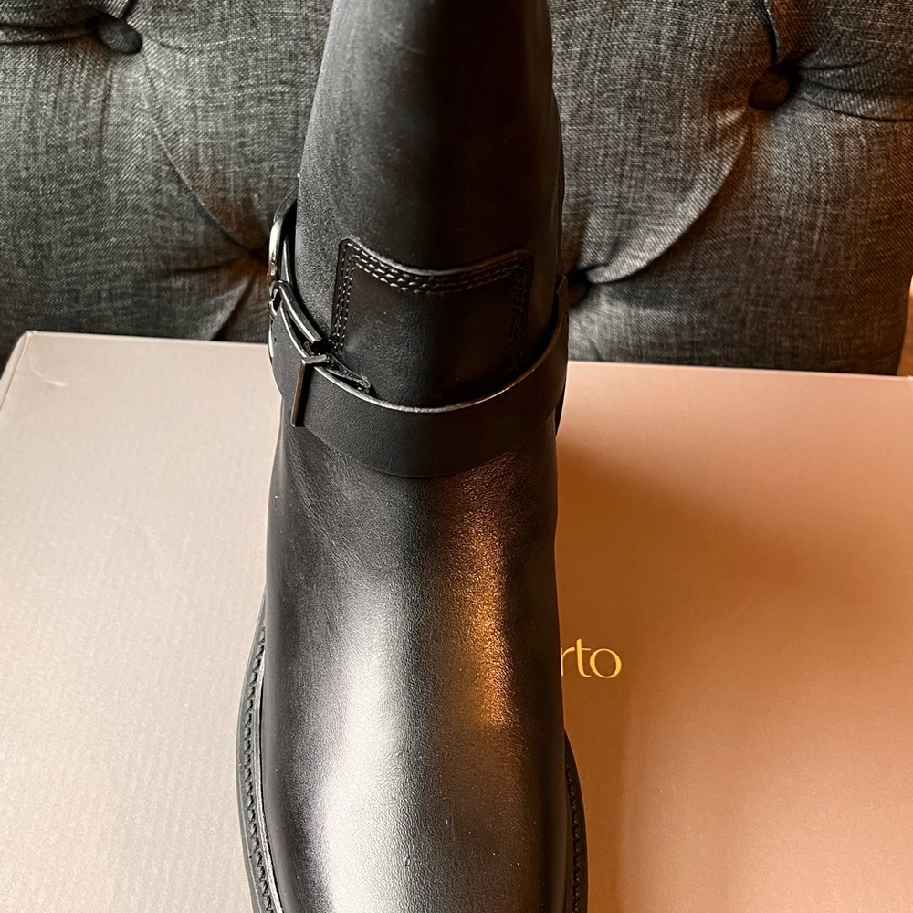 Franco Sarto Black Ankle Boots - Picture 4 of 7